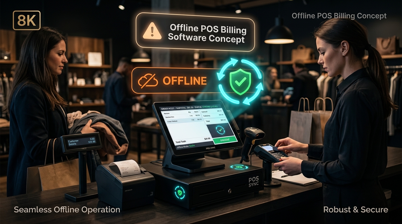 Why Offline POS Billing Software is Essential for Uninterrupted Business Operations