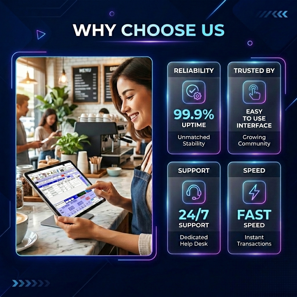Business owner using POSBilling Pro for fast checkout